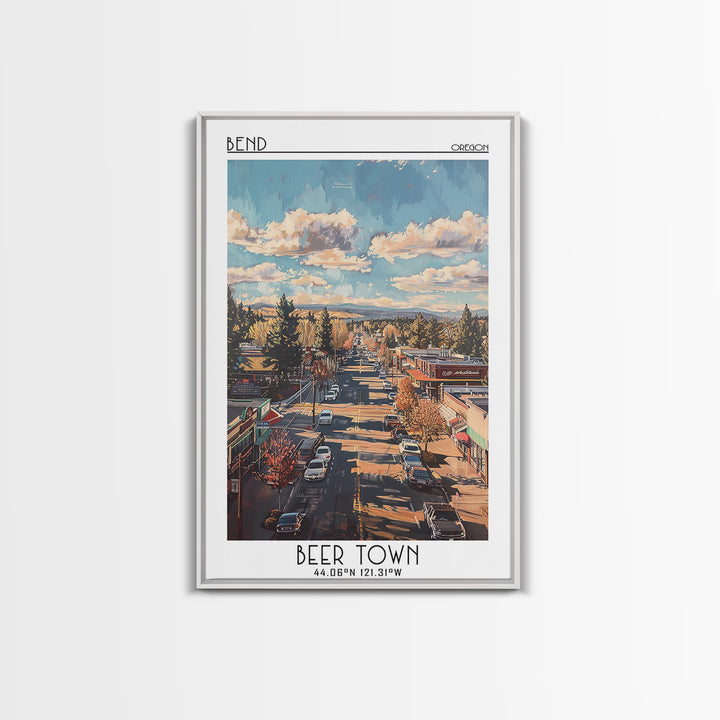 Bend Travel Poster, Canvas Print, Retro Wall Art, Travel Print, Fine Art Print, Vintage Travel, Travel Art Print, Vintage Travel Art