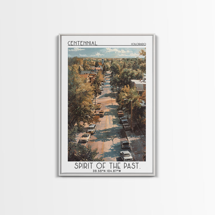 Centennial Travel Poster, Canvas Print, Retro Travel Poster, City Wall Art, Vintage Poster, Retro Travel Print, Living Room Wall Art