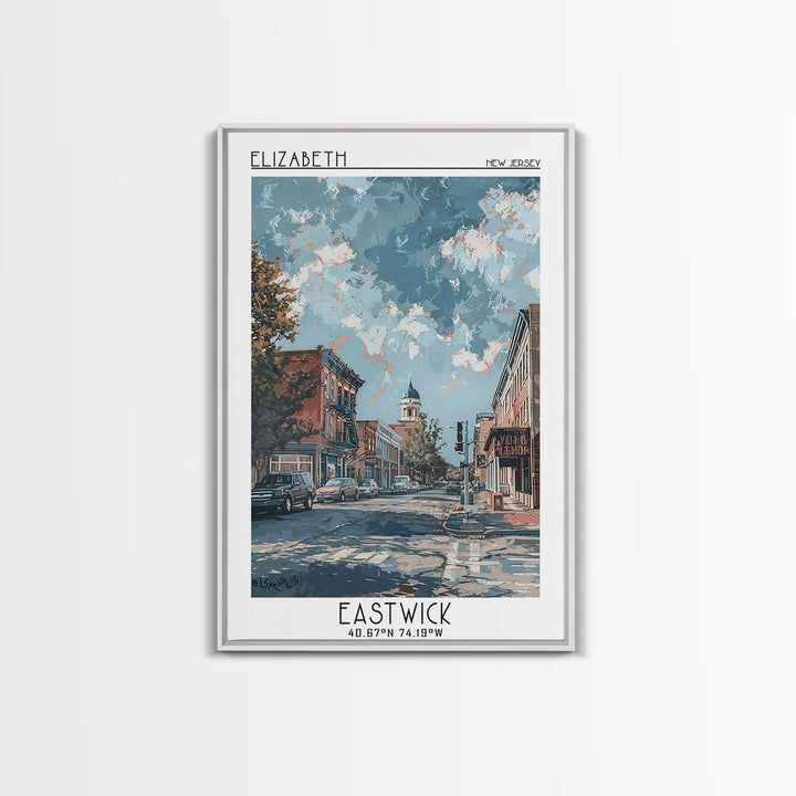 Elizabeth Travel Poster, Canvas Print, City Travel Poster, Travel Wall Art, Colorful Wall Art, Living Room Wall Art, Wanderlust Gift