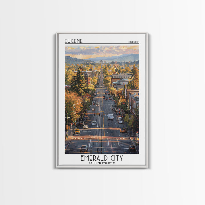Eugene Travel Poster, Canvas Print, City Art Print, Travel Wall Art, Poster Print, City Travel Poster, Retro Travel Poster, Wall Art