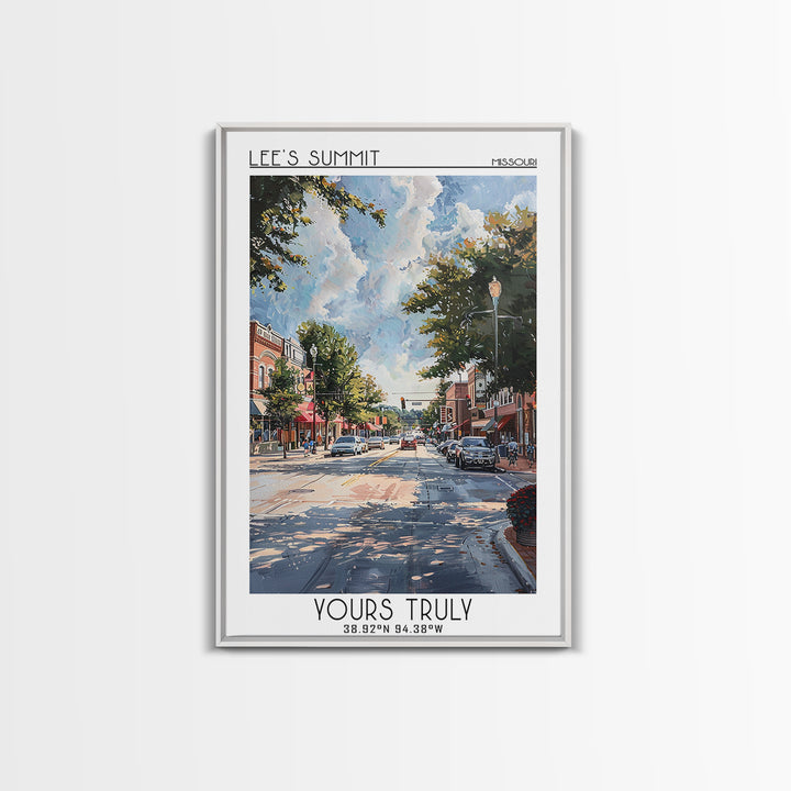 Lees Summit Travel Poster, Canvas Print, City Travel Poster, Travel Wall Decor, Living Room Wall Art, Travel Posters, Retro Wall Art