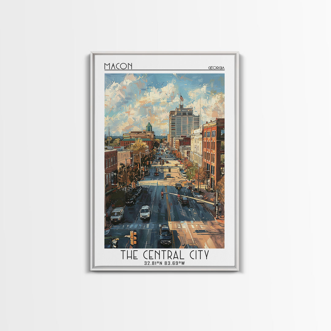 Macon Travel Poster, Canvas Print, Travel Wall Decor, Minimalist Poster, Modern Wall Decor, Wall Art, Retro Travel Print, Poster Art