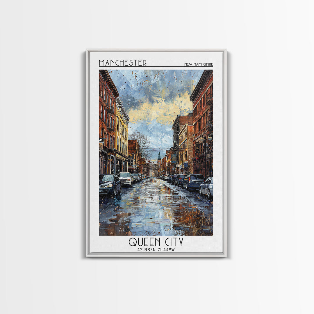 Manchester Travel Poster, Canvas Print, City Travel Poster, Travel Wall Art, Art Print, Fine Art Print, Retro Wall Art, Travel Decor