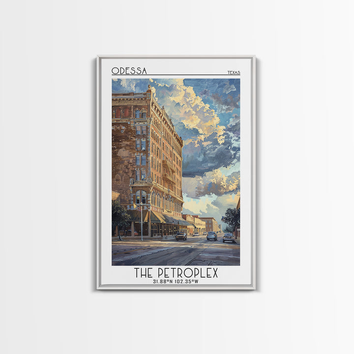 Odessa Travel Poster, Framed Canvas Print, Retro Travel Poster, City Wall Art, City Travel Poster, City Illustration, Retro Wall Art