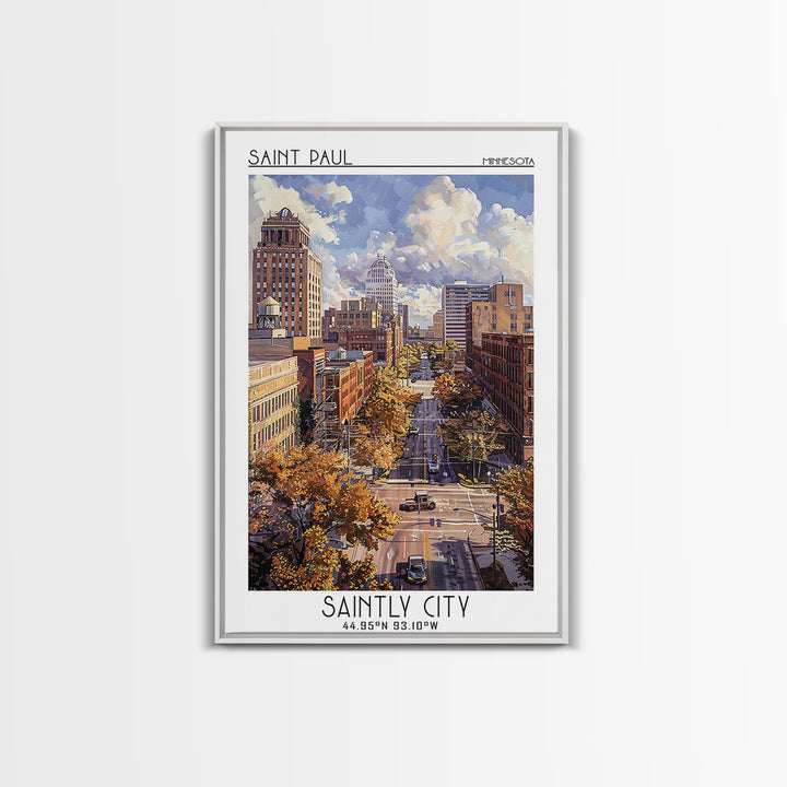 Saint Paul Travel Poster, Canvas Print, Travel Wall Art, City Wall Art, Vintage Travel Art, Travel Print, Art Print, Wanderlust Gift