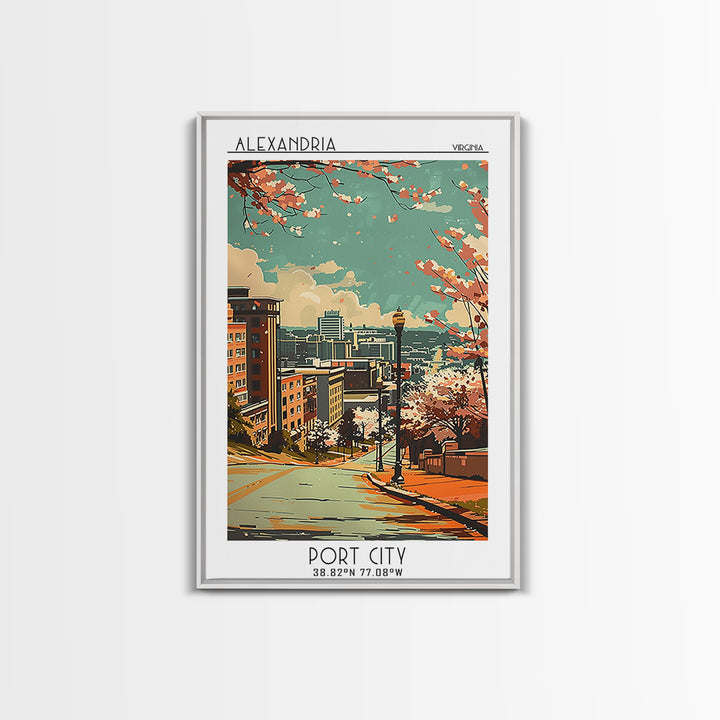Alexandria Travel Poster, Framed Canvas Print, Travel Prints, Landscape Art, Vintage Poster, Minimalist Poster, Vintage Travel Print