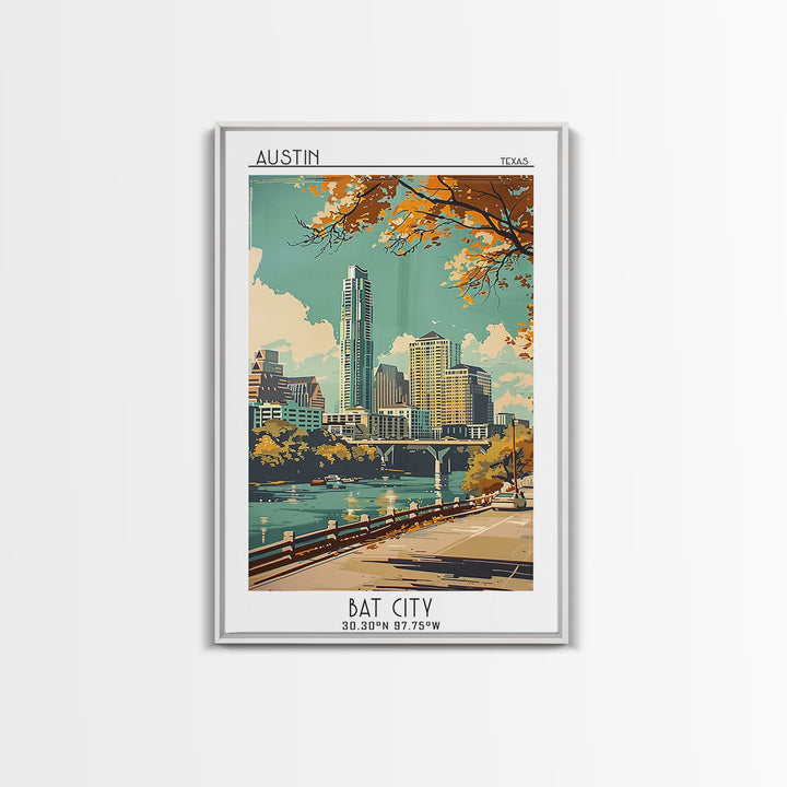Austin Travel Poster, Canvas Print, Travel Wall Art, City Wall Art, Travel Decor, Poster Art, Travel Posters, Wall Art, Travel Print