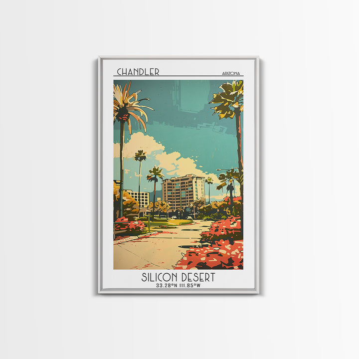 Chandler Travel Poster, Framed Canvas Print, Travel Art Print, Modern Wall Decor, Wall Art, Travel Wall Decor, Poster Art, Art Print