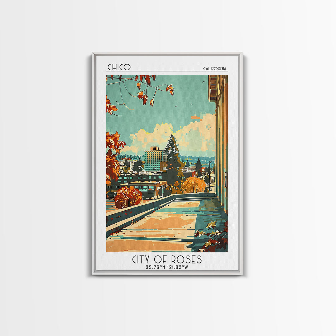 Chico Travel Poster, Canvas Print, Poster Print, Travel Wall Art, Vintage Travel, Minimalist Poster, Gallery Wall Set, Landscape Art