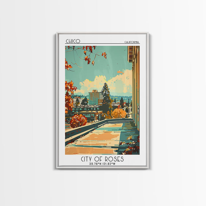 Chico Travel Poster, Canvas Print, Poster Print, Travel Wall Art, Vintage Travel, Minimalist Poster, Gallery Wall Set, Landscape Art