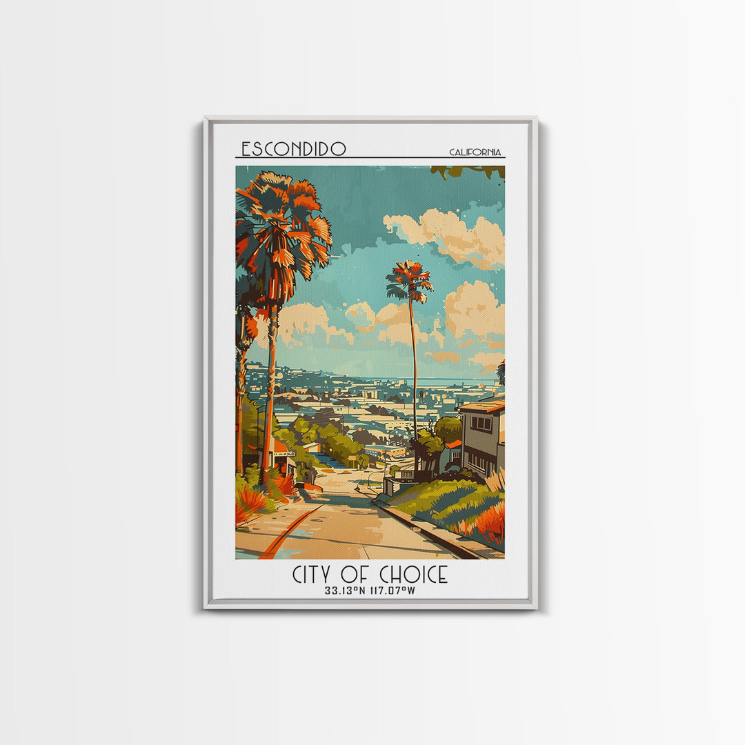 Escondido Travel Poster, Canvas Print, Poster Print, Travel Wall Art, Vintage Posters, Travel Posters, Fine Art Print, Landscape Art