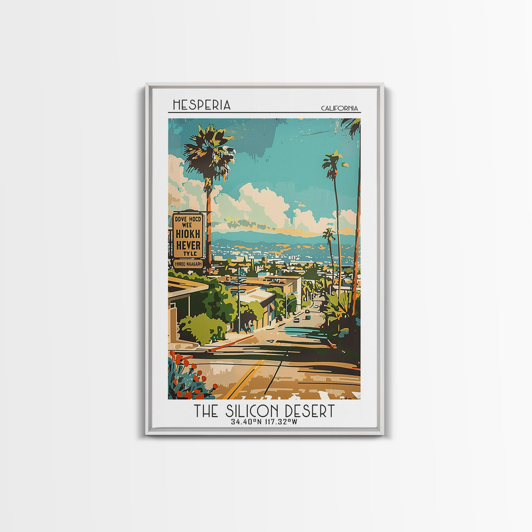 Hesperia California Travel Poster, Canvas Print, Poster Print, Travel Wall Art, Travel Print, Vintage Travel Art, City Travel Poster