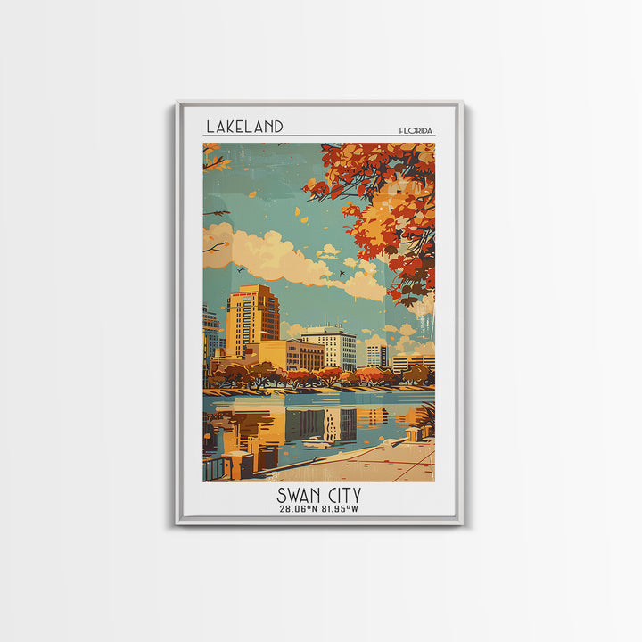 Lakeland Florida Travel Poster, Canvas Print, City Travel Poster, Travel Wall Art, Poster Print, City Art Print, Vintage City Poster