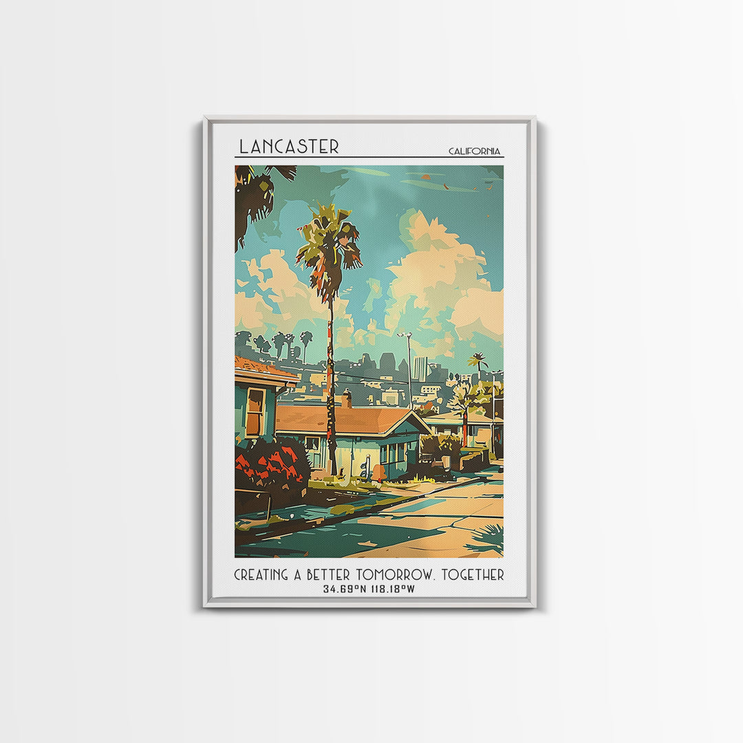 Lancaster Travel Poster, Canvas Print, Travel Prints, Landscape Art, City Travel Poster, Travel Decor, Travel Print, Travel Wall Art