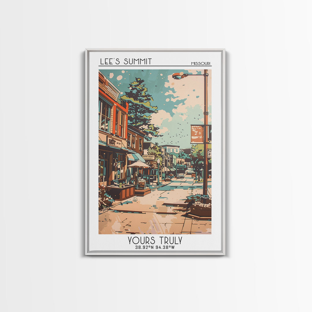 Lees Summit Travel Poster, Canvas Print, City Travel Poster, Travel Wall Art, Travel Posters, Wall Art, Retro Wall Art, Poster Print