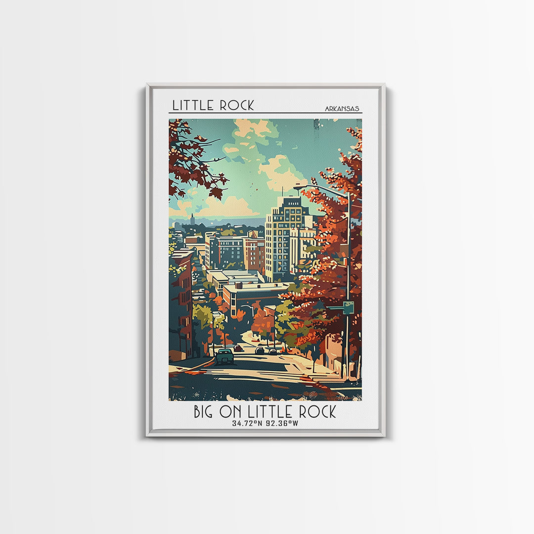 Little Rock Travel Poster, Canvas Print, Travel Wall Art, City Wall Art, City Illustration, Travel Print, Travel Posters, Poster Art