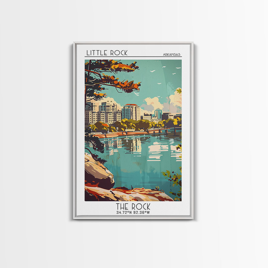 Little Rock Arkansas Travel Poster, Canvas Print, Poster Print, Travel Wall Art, Travel Wall Decor, Gallery Wall Set, Retro Wall Art