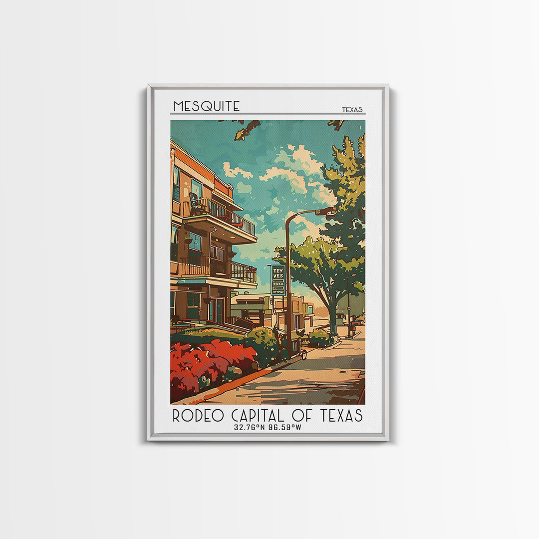 Mesquite Texas Travel Poster, Canvas Print, City Travel Poster, Travel Wall Art, Minimalist Poster, Travel Prints, Home Office Decor