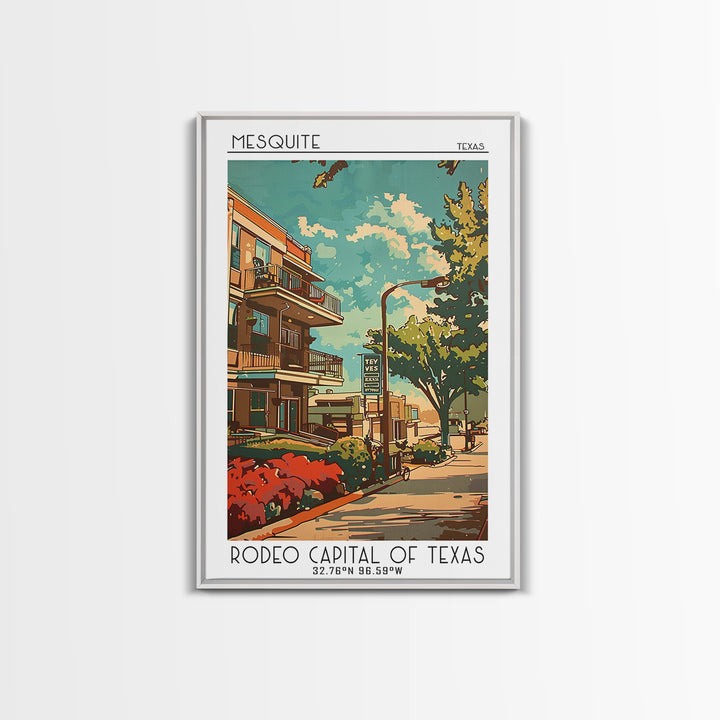 Mesquite Texas Travel Poster, Canvas Print, City Travel Poster, Travel Wall Art, Minimalist Poster, Travel Prints, Home Office Decor