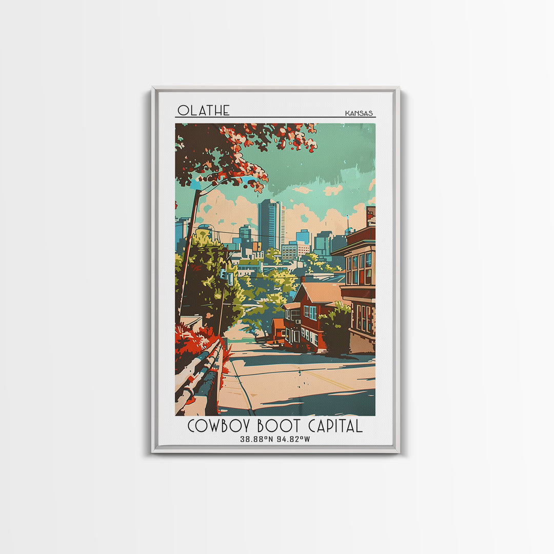 Olathe Travel Poster, Canvas Print, Travel Wall Art, City Wall Art, City Art Print, Wall Art, City Travel Poster, Vintage Travel Art