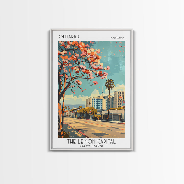 Ontario California Travel Poster, Canvas Print, City Travel Poster, Travel Wall Art, Vintage Travel Art, Poster Print, Landscape Art