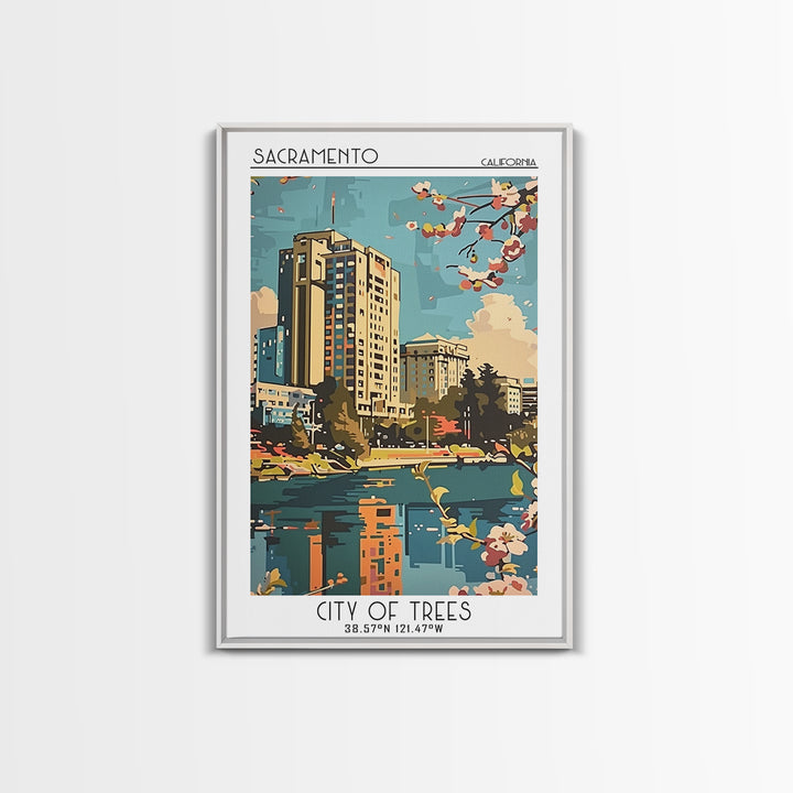Sacramento Travel Poster, Canvas Print, Poster Print, Travel Wall Art, Retro Wall Art, Retro Travel Poster, City Wall Art, Art Print