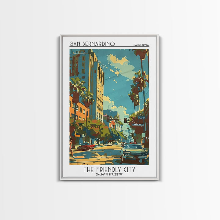 San Bernardino California Travel Poster, Canvas Print, City Art Print, Travel Wall Art, Vintage Posters, Travel Print, Travel Prints