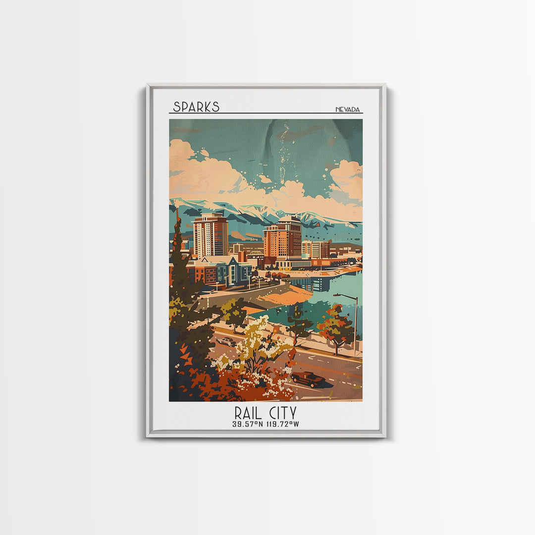 Sparks Travel Poster, Canvas Print, Retro Wall Art, Travel Print, City Wall Art, Colorful Wall Art, Retro Travel Print, Poster Print