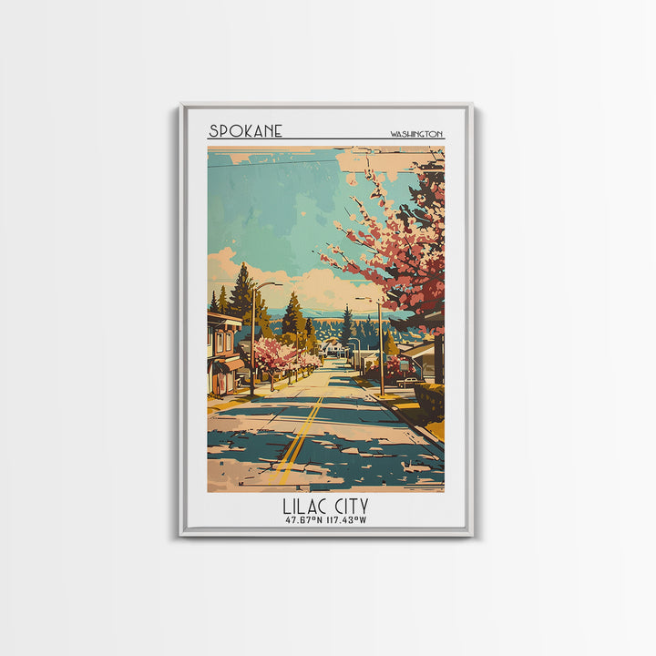 Spokane Travel Poster, Canvas Print, City Travel Poster, Travel Wall Decor, Travel Prints, Home Office Decor, Wall Art, Travel Decor