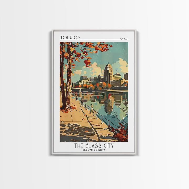 Toledo Ohio Travel Poster, Canvas Print, City Art Print, Travel Wall Art, Fine Art Print, Colorful Wall Art, Poster Print, Art Print