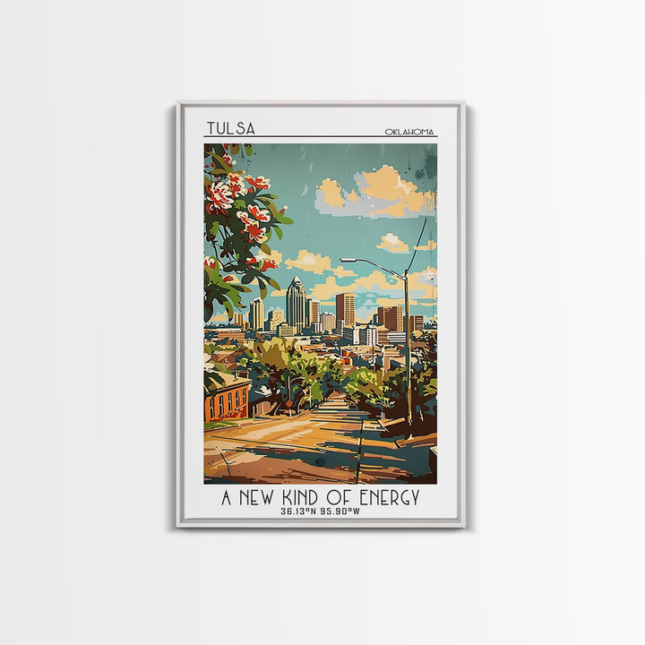 Tulsa Travel Poster, Canvas Print, Poster Print, Travel Wall Art, Minimalist Poster, Poster Art, Retro Wall Art, Vintage City Poster