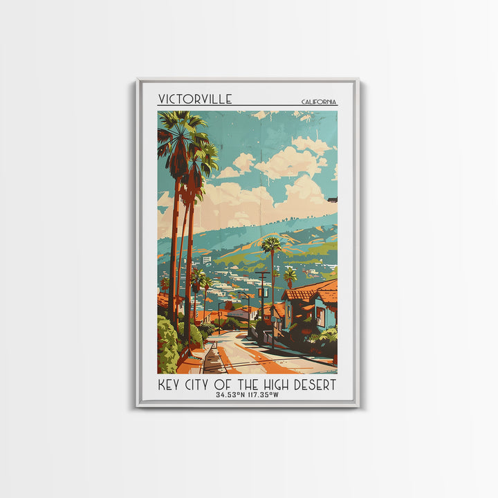 Victorville Travel Poster, Canvas Print, Travel Prints, Landscape Art, Travel Posters, Travel Wall Decor, Poster Art, Fine Art Print