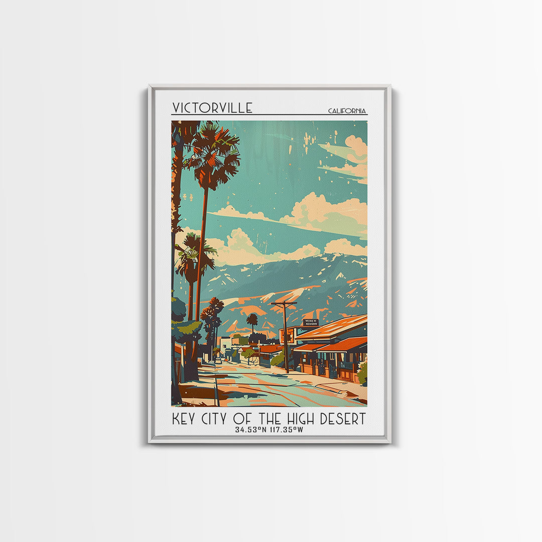 Victorville California Travel Poster, Canvas Print, Vintage Travel Print, City Wall Art, Poster Art, Travel Posters, Vintage Posters