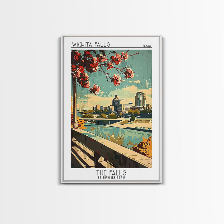 Wichita Falls Texas Travel Poster, Canvas Print, City Art Print, Travel Wall Art, City Illustration, Poster Print, Travel Wall Decor