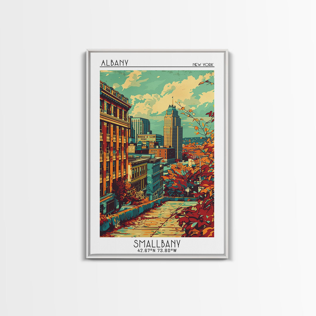 Albany Travel Poster, Canvas Print, Retro Wall Art, Travel Print, Landscape Art, Vintage Travel Print, Travel Posters, Travel Prints