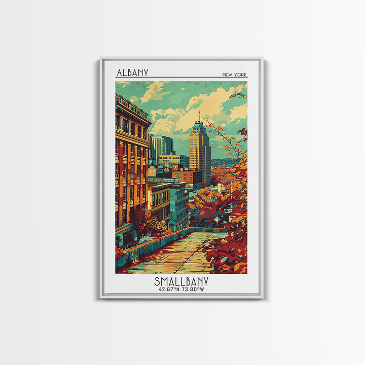 Albany Travel Poster, Canvas Print, Retro Wall Art, Travel Print, Landscape Art, Vintage Travel Print, Travel Posters, Travel Prints