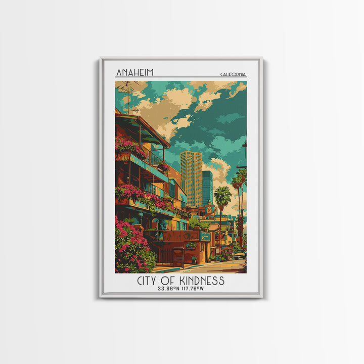 Anaheim Travel Poster, Canvas Print, Poster Print, Travel Wall Art, City Travel Poster, Fine Art Print, Travel Print, City Art Print