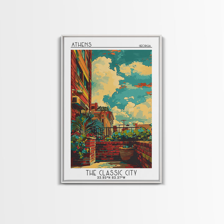 Athens Travel Poster, Framed Canvas Print, City Travel Poster, Travel Wall Decor, Gallery Wall Set, Travel Prints, Modern Wall Decor