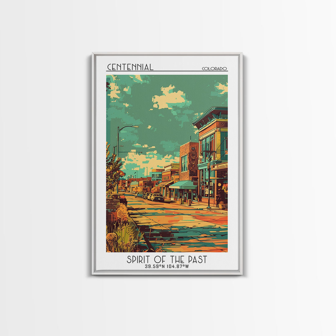 Centennial Travel Poster, Canvas Print, Travel Art Print, Modern Wall Decor, Gallery Wall Set, Retro Travel Print, Minimalist Poster