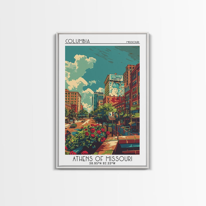 Columbia Travel Poster, Canvas Print, Travel Wall Art, City Wall Art, Travel Prints, City Travel Poster, Art Print, Gallery Wall Set