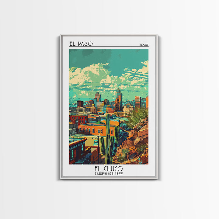 El Paso Travel Poster, Canvas Print, City Art Print, Travel Wall Art, Poster Print, Travel Wall Decor, Poster Art, Colorful Wall Art