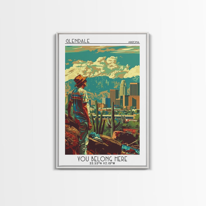 Glendale Travel Poster, Canvas Print, Vintage Travel Print, City Wall Art, Retro Travel Print, Vintage City Poster, Travel Art Print