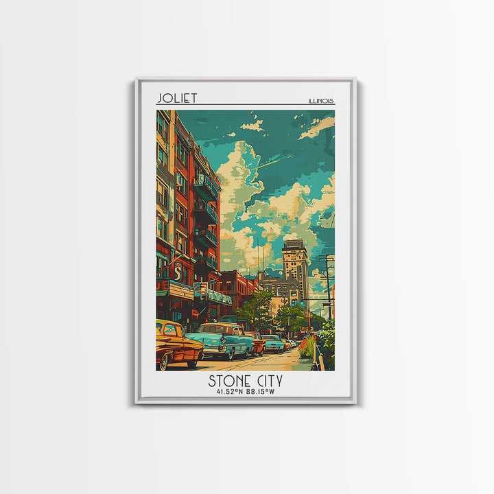 Joliet Travel Poster, Canvas Print, Travel Art Print, Modern Wall Decor, Poster Print, Travel Posters, Wall Art, Retro Travel Poster