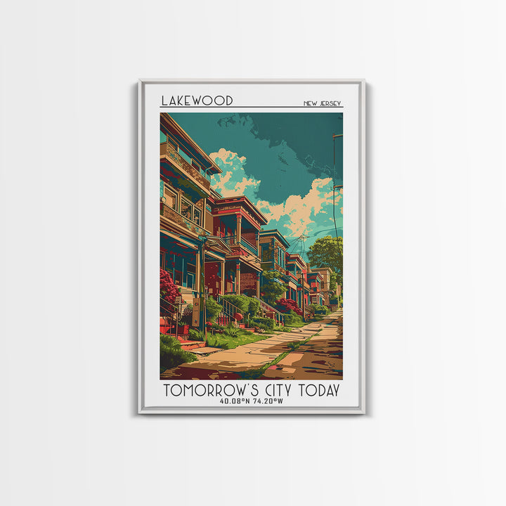 Lakewood New Jersey Travel Poster, Canvas Print, Travel Art Print, Modern Wall Decor, Travel Print, Travel Prints, Minimalist Poster