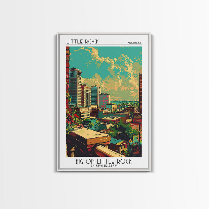 Little Rock Travel Poster, Canvas Print, City Travel Poster, Travel Wall Art, Retro Travel Poster, Retro Travel Print, Travel Prints
