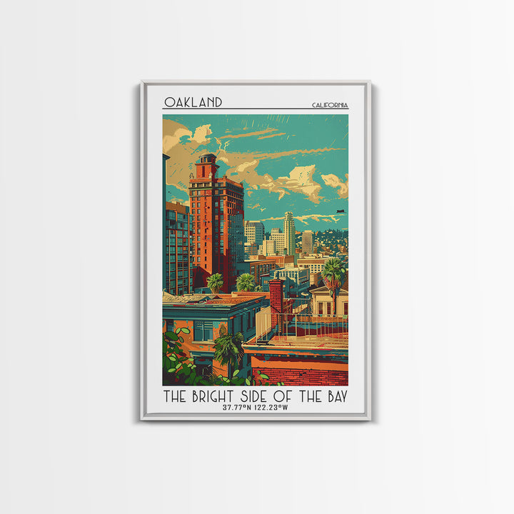 Oakland Travel Poster, Canvas Print, City Travel Poster, Travel Wall Art, Vintage Travel Art, Minimalist Poster, Retro Travel Poster