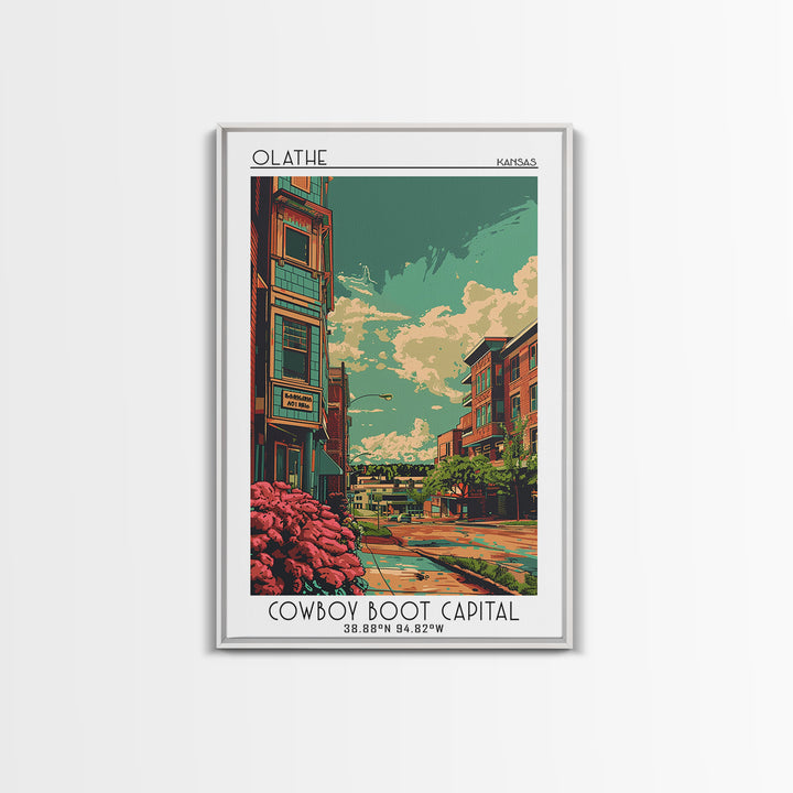 Olathe Travel Poster, Canvas Print, City Travel Poster, Travel Wall Art, Modern Wall Decor, Retro Travel Print, Living Room Wall Art