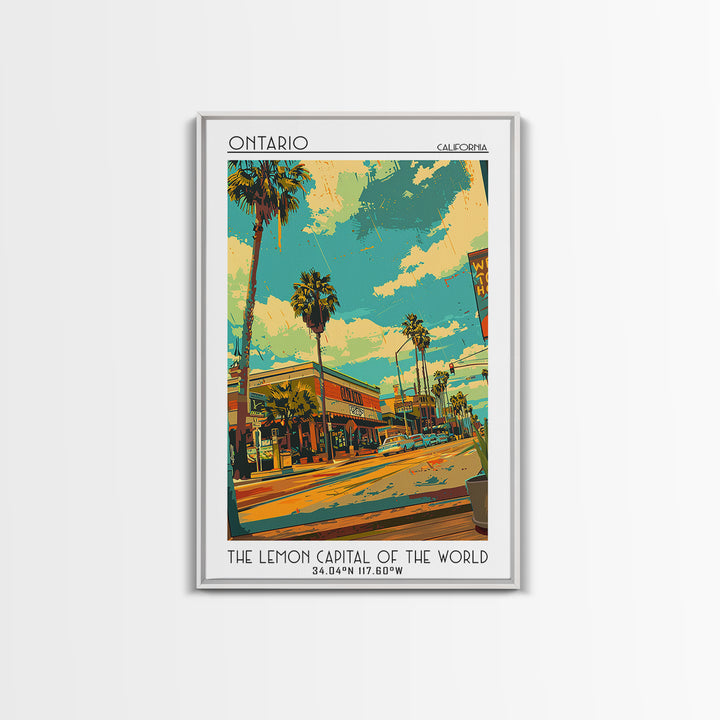 Ontario Travel Poster, Canvas Print, City Travel Poster, Travel Wall Art, Fine Art Print, Living Room Wall Art, Watercolor Cityscape