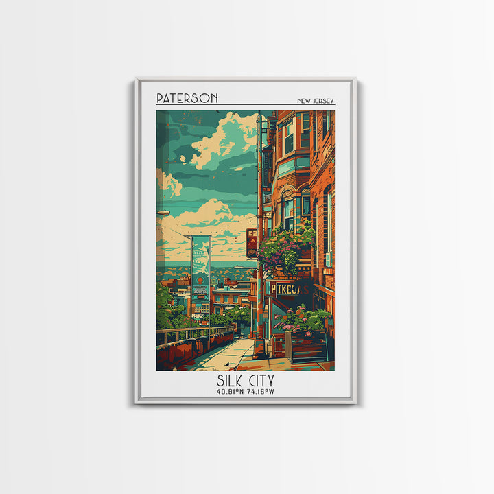 Paterson Travel Poster, Canvas Print, Travel Wall Decor, Minimalist Poster, Travel Wall Art, Travel Prints, Poster Art, Poster Print