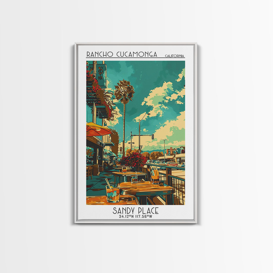 Rancho Cucamonga Travel Poster, Canvas Print, City Travel Poster, Travel Wall Decor, Poster Art, Mid Century Wall Art, Landscape Art